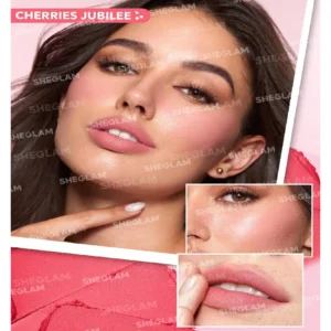رژگونه و رژلب سه طبقه شیگلم مدل SHEGLAM Very Cherry Cheek & Lip Cream Stack