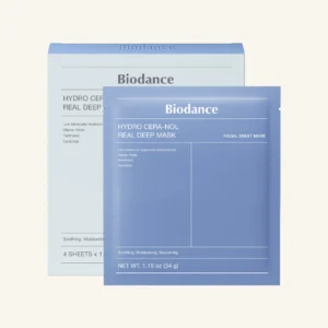 ماسک ورقه ای سفت کننده و ترمیم‌ کننده بایودنس با هیدرو سرانول رنگ آبی 34 گرم Biodance